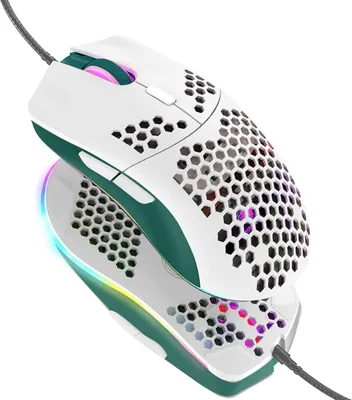 Produktbild von Hoopond Kabelgebundene Gaming-Maus: Leichte 69-G-Maus mit Wabenschale und 6400 DPI, Programmierbare USB-Gaming-Maus mit 6 Tasten, für PC-Gamer, Xbox-
