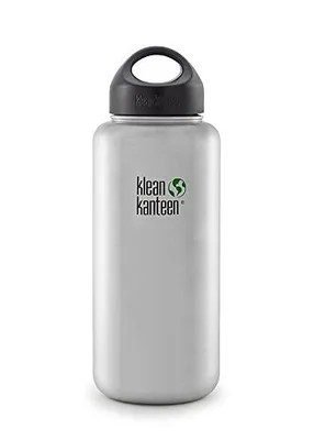 A studio shot of a reusable water bottle.