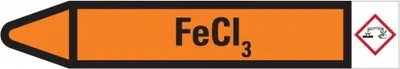 Produktbild von Dreifke® Aufkleber I RKZ-Etikett Fe CI3, links, orange/schwarz, für Ø 40-60mm...