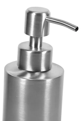 Imagen del producto de Dispensador de jabón de acero inoxidable de 350 ml, para cocina, lavabo, grifo, baño, champú, recipiente
