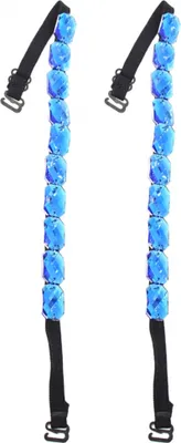 Produktbild von BH Ersatzträger mit großen Strass Steinen dehnbar Blau