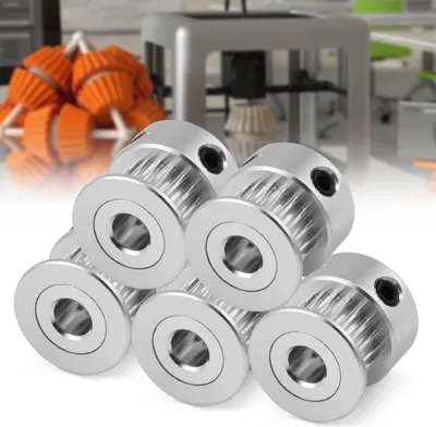 Obrázek produktu pro Annadue 20T ozubené kolečko z hliníkové slitiny synchronní ozubený řemenový válec pro 3D tiskárny, odolný a s dlouhou životností, průměr otvoru 5mm 8mm, vysoce kvalitní povrch (20 zubů 5mm)