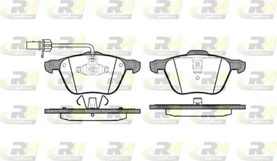 Produktbild von ROADHOUSE Bremsbeläge Satz Vorne Bremsklötze für VW Transporter IV Bus (70B, 70C, 7DB, 7DK, 70J, 70K, 7DC, 7DJ) 2836.02