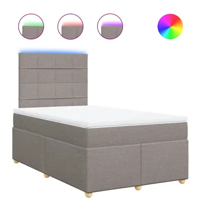 Produktbild von Boxspringbett mit Matratze Taupe 120x200 cm Stoff