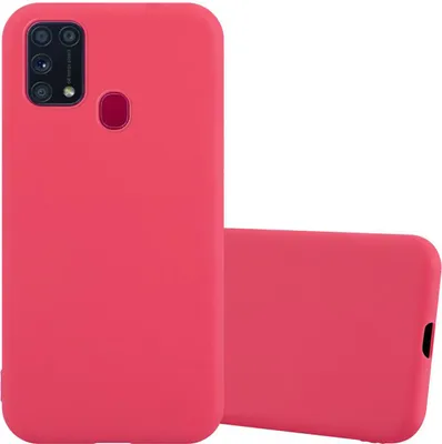 Produktbild von Cadorabo Hülle für Samsung Galaxy M31 Schutzhülle in Rot Handyhülle TPU Silikon Etui Case Cover
