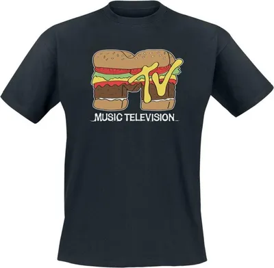 Immagine prodotto di Maglietta MTV Hamburger - Piccola - Nero