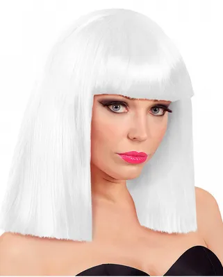 Produktbild von Showgirl Perücke Roxy Weiß als Kostümzubehör für Halloween und Fasching