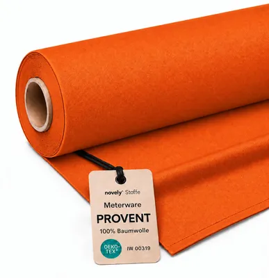 Productafbeelding van novely PROVENT Premium Twill, 100% katoen, meterware, 1 meter - Kleur: 18 Oranje