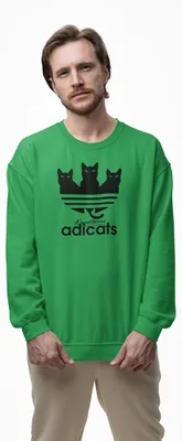 Produktbild von D&B Design Uni Pullover SWEB00016 Adicats Grün-Größe M