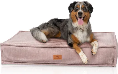 Produktbild von Knuffelwuff Hundekissen Lesedi aus Cord mit Handwebcharakter 120x80cm Rosa