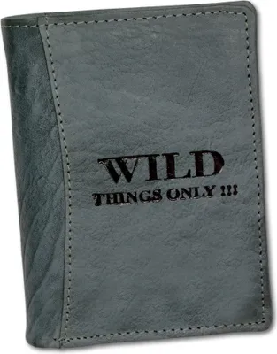 Image de Wild Things Only bleu gris Portefeuille en cuir D2OPJ100B
