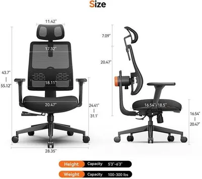 Produktbild von Ergonomische Sitzgelegenheit mit drei Einstellungen - Automatik-Installation - justierbare Rückenstütze