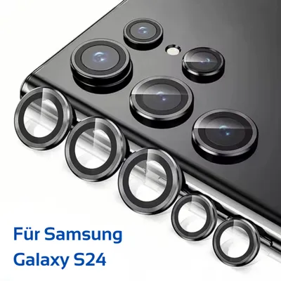 Zdjęcie produktu dla Folia ochronna aparatu do Samsung Galaxy S24 w kolorze czarnym Ochrona obiektywu