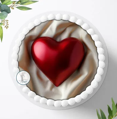 Produktbild von Für die Geburtstags Torte ein Tortenaufleger, Zuckerbild mit dem Motiv: Valentinstag, Essbares Foto für Torten, Fondant, Ø 20cm, 1988z