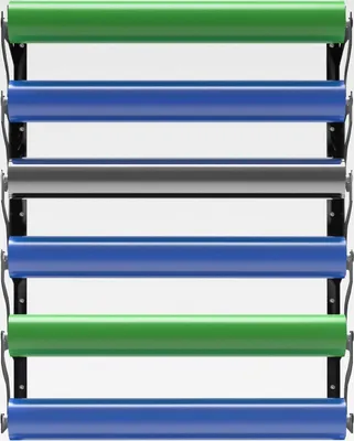 Produktbild von Metall Vinyl Rack mit Wandmontage für 6 Rollen Vinyl, Transferpapierband, Tapete, Fensterfolie, Garagenwerkstatt - Schwarz