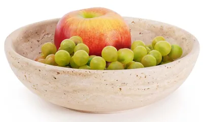 Zdjęcie produktu dla Miska na owoce z trawertynu, 20 cm