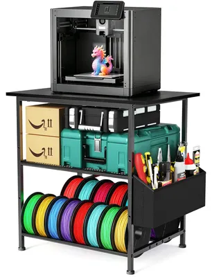 3D-Druckerhalter, 3 Ebenen, Wandmontage, schwarz