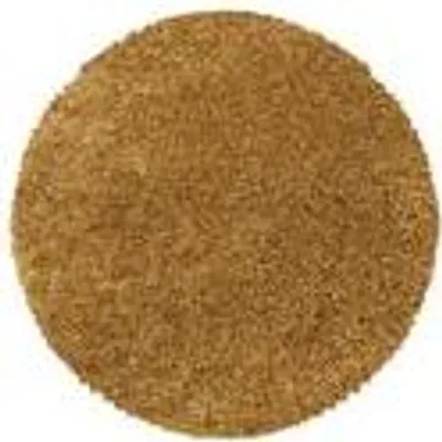 Obrázek produktu pro Jednobarevný koberec, nadčasový jednobarevný koberec do obývacího pokoje, ložnice nebo kanceláře, velikost: 80 cm Kulatý, Barva: Zlatá