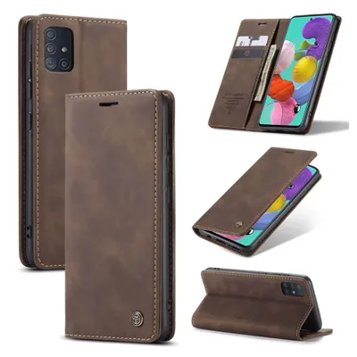 Produktbild von Hülle Samsung Galaxy A51 Handyhülle Klapphülle Tasche Etui Flip Case Dunkelbraun