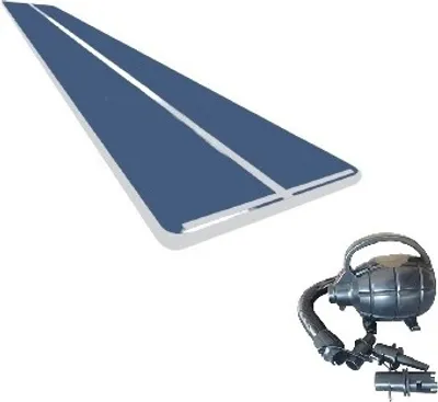 Produktbild von Airtrack MASTER S-Pro aufblasbare Matte 1400 x 200 x 10 cm, blau, weiß