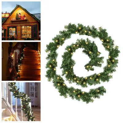 Immagine prodotto di Jopassy ghirlanda di Natale 5M 100 LED luci fiabesche bianco caldo luce plastica ghirlanda luci decorative per tursimo tetto recinzione feste
