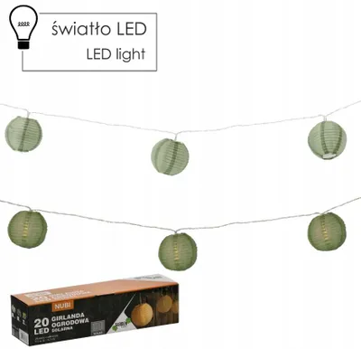 Produktbild von ADGO Solarlichterkette 20 LEDs Garten Terrasse Warmweiß