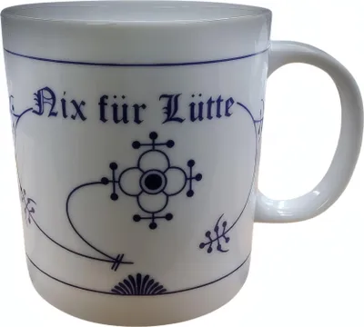 Produktbild von Jumbo Becher Indisch blau, Porzellan, ca. 10 x 11 cm, Nix für Lütte