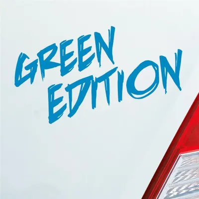 Produktbild von Auto Aufkleber Green Edition Auto Car Tuning Motorrad 15x7 cm Hellblau Sticker Heckscheibenaufkleber