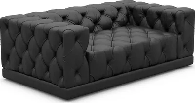 Produktbild von Kunstleder 2-Sitzer Couch Meliva Schwarz