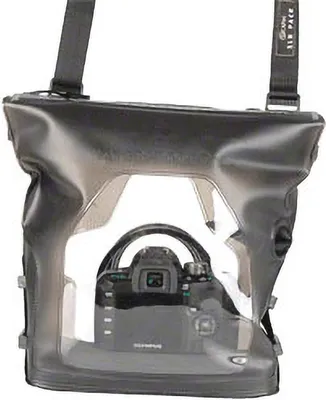 Produktbild von DiCAPac WP-S10 Wasserdichte DSLR-Kameratasche mit Objektiv, Unterwassergehäuse, Wasserschutz bis zu 5 Meter Tiefe, schwarz und dunkelbraun