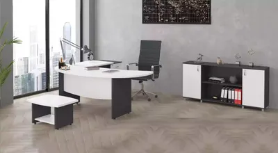 Immagine prodotto di Set di mobili per ufficio moderni Set di mobili per ufficio Postazione di lavoro di design 3 pezzi Nuovo