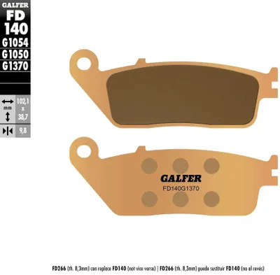 Produktbild von Bremsbeläge Kh196 Gesintert Metallic (Gold) Street