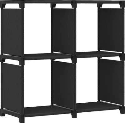 Produktbild von "im Angebot" Büroregal modern - Würfel-Regal 4 Fächer stilvolle - Schwarz 69x30x72,5 cm Stoff  - Aktenregal CC9829