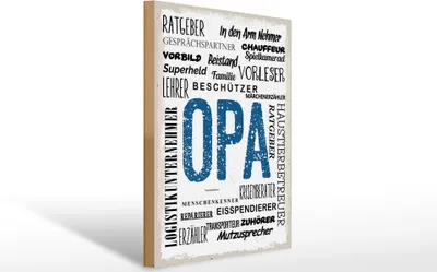 Produktbild von Holzschild Opa Beschützer Beistand Ratgeber, 40x30 cm, Holzschilder