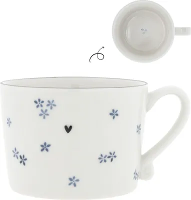 Produktbild von Tasse, Becher Daisies Blumen weiß blau 300ml Keramik Bastion Collections