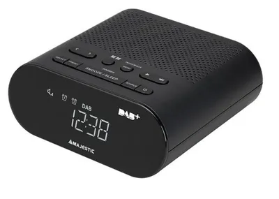 Zdjęcie produktu dla New Majestic RS-116 DAB, Zegar, Cyfrowy, DAB, DAB+, FM, PLL, 87,5 - 108 MHz, 174.928 - 239.2 MHz, 2 W