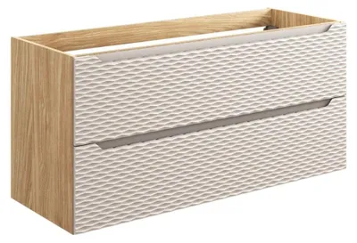 Produktbild von Möbelwaschtisch YOKA – Beige und helles Eichenholz 120 cm