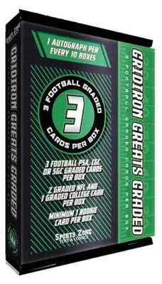Obrázok produktu pre Gridiron Greats Football – balenie s 3 kartami (s hodnotením)