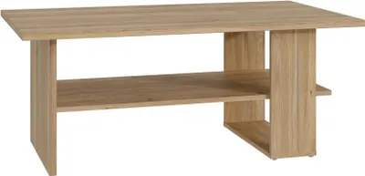Immagine prodotto di Tavolino rettangolare in rovere Mauvella, 2 ripiani, 110 x 60 x 45 cm