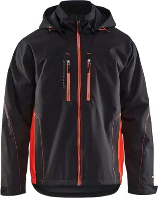 Produktbild von Blakläder Leichte gefütterte Funktionsjacke 4890 1977 in div. Farben, Farbe:schwarz/high vis rot, Größe:S