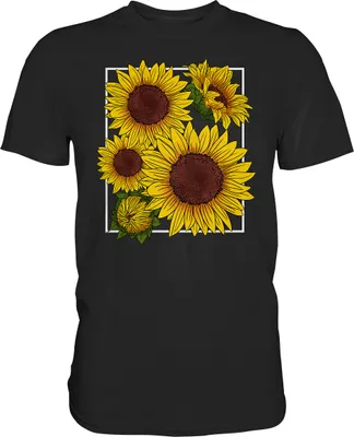 Produktbild von Sonnenblumen T-Shirt Gärtner Geschenk Garten – Black / S