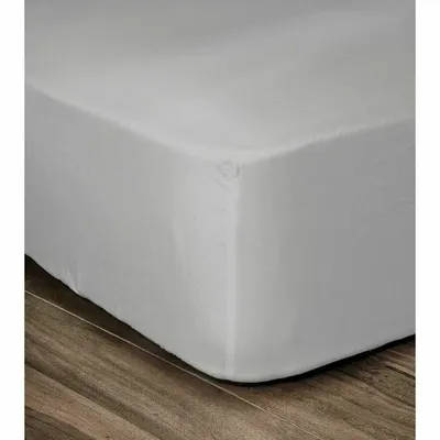 Produktbild von Spannbetttuch 100 % Baumwolle 90 x 190 x 30 cm hellgrau