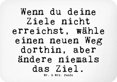 Produktbild von Mr. & Mrs. Panda Kühlschrankmagnet Wenn du deine Ziele... - Weiß - Geschenk, Neustart, Spruch Sprüche Weisheiten Zitate Lustig Weisheit Worte, magnet, Pinnwandmagnet