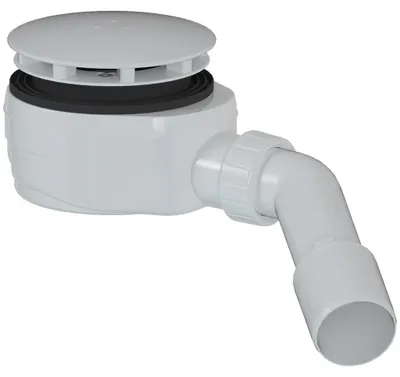 Immagine prodotto di CERANO - Sifone per piatto doccia - basso - 90 mm - DN40/50 - coperchio bianco opaco