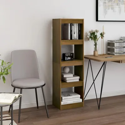 Productafbeelding van De Living Store boekenkast/roomdivider, 40x30x135,5 cm, massief grenenhout