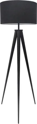 Produktbild von Retro Stehleuchte TRIPOD 142cm schwarz Design Stehlampe Wohnzimmerlampe Standleuchte E27