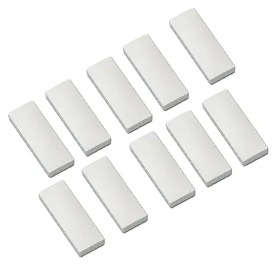 Produktbild von Franken GmbH FRANKEN - Magnet - rechteckig - 2.3 x 5 cm - weiß (Packung mit 10)