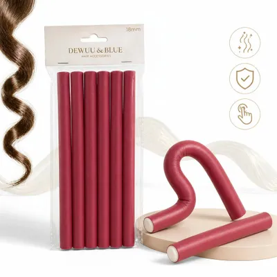 Obrázek produktu pro Pěnové natáčky na vlasy 6 ks 18 mm pro lokny a vlny bez tepla