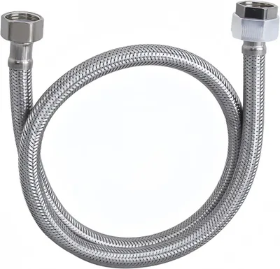 Imagen del producto de Manguera flexible G1/2 x G1/2, 60 cm, de acero inoxidable 304, para conexiones de agua