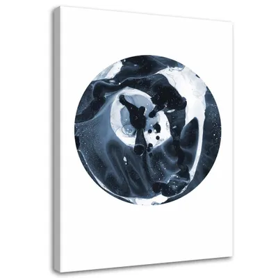 Produktbild von Leinwandbild variationen in einem kreis 60x90 cm Feeby grau wandbild bereit zum aufhängen